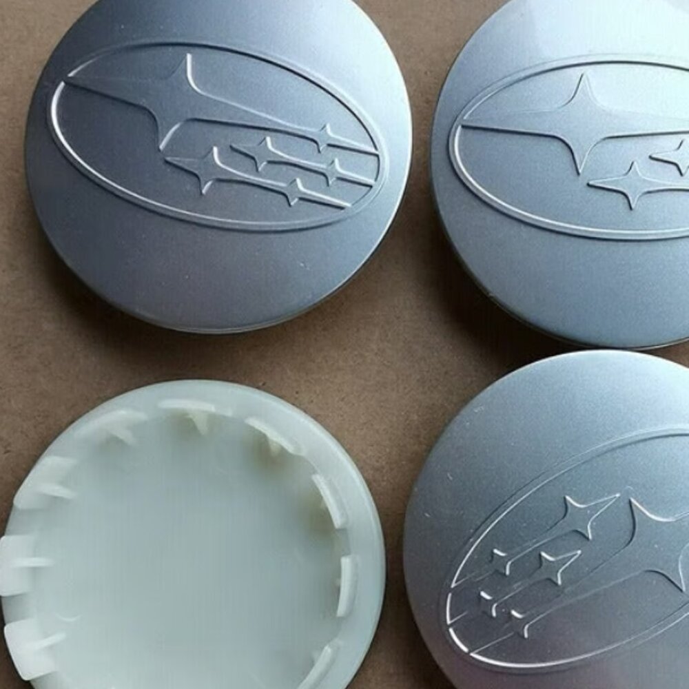 Set of 4 Wheel Center Caps Rim Cover Silver For Subaru